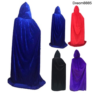 [Dm MJkt] abrigo con capucha más grueso Unisex capa Extra largo encaje hasta Halloween capa Medieval disfraz