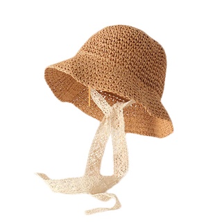 Moily moda verano niña ala ancha sombrero de paja playa protección solar Floppy niño niños visera sol/Multicolor (2)