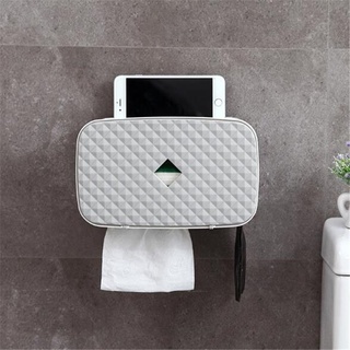 autoadhesivo para pared, rollo de papel higiénico, organizador de baño, con estante de almacenamiento para teléfono móvil