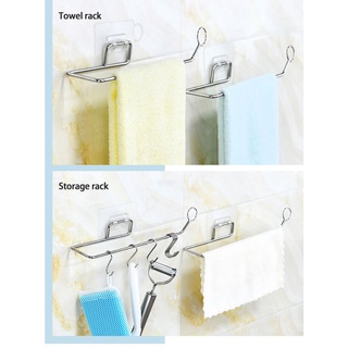 Espesar autoadhesivo toallero estante de cocina debajo del gabinete toalla taza percha de papel organizador de baño toalla barra estante rollo titular (4)
