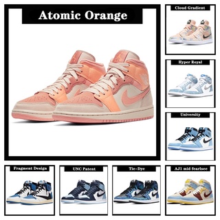 Nike Nike Air Jordan 1 High Top Mujer Casual Zapatos De Baloncesto AJ1 “ Atomic Orange ” Trend Pareja (Hembra)