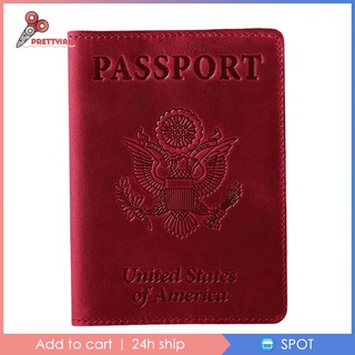 [Prettyia1] portátil titular de pasaporte caso de la tarjeta organizador de documentos de viaje para hombres/mujeres