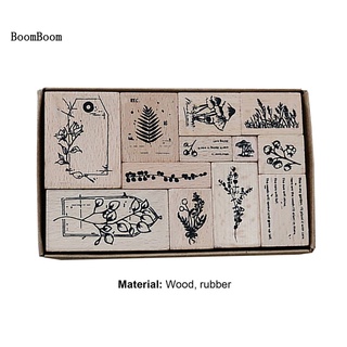 Boomboom - juego de sellos de goma de madera, fácil de agarrar para manualidades (3)