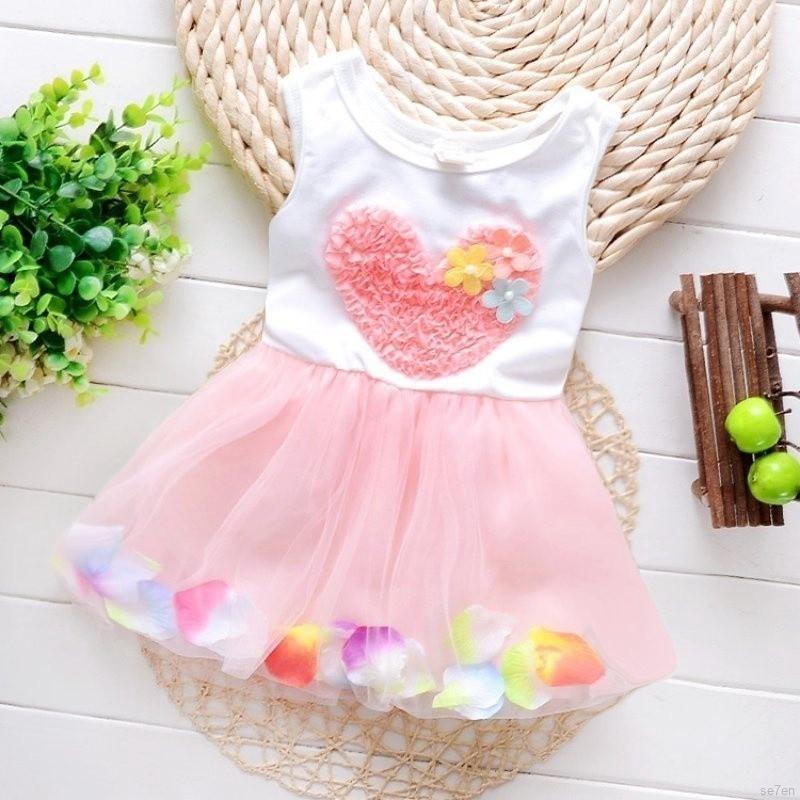 Se7en adorable vestido de tul de fiesta Floral para niñas/niños/faldas de corazón