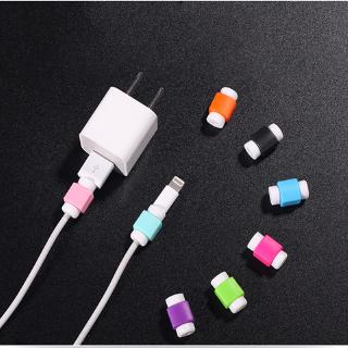 1 pieza de Cable de alimentación de Color caramelo/Protector de Cable de alimentación para Apple iPhone/Cable de carga USB/Protector de línea de datos