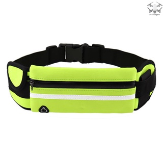 bolsa de cintura para correr con portabotellas/soporte de viaje portátil deportivo/bolsa de agua para mujer de hombre (verde)