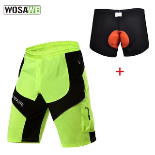 mountain downhill pantalones cortos deportivos casuales pantalones cortos de bicicleta impermeables con esponja ropa interior