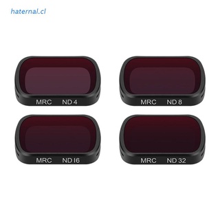 hat 4 unids/set filtro nd kit nd4 nd8 nd16 nd32 filtros de lente de cámara neutral densidad conjunto compatible con osmo pocket 1/bolsillo 2 cardán