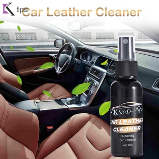 30/50ml interior del coche limpiador de cuero panel de asiento del salpicadero limpiador de cuidado de cera pulido accesorio de coche