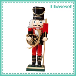 Ehaseset Nutcracker Figuras De madera Modelo De madera figura De Soldado De madera Nutcracker títeres Figuras De pie año nuevo regalo De vacaciones navideñas (3)