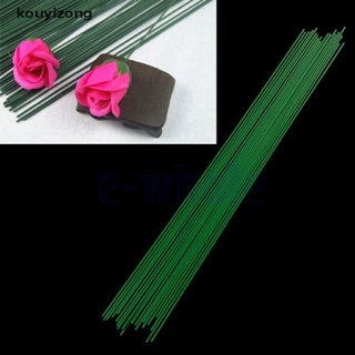 [Kouyi] 12Pcs Verde Cinta Floral Alambre De Hierro Artificial Tallo Flor DIY Decoración 60 Cm 449CL