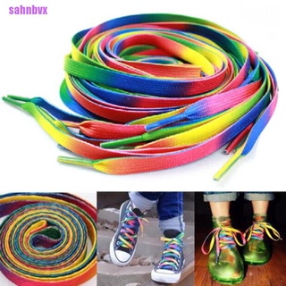 [sahnbvx] 2 x arco iris caramelo color zapato de encaje botas cordones zapatillas de deporte cordones cuerdas nuevo