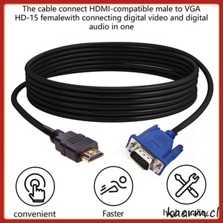 hotselling cable convertidor compatible con hdmi a vga para pc/laptop/adaptador de alta resolución