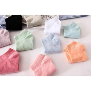 [listo stock] calcetines stoking antideslizante mezclas de algodón corte bajo color caramelo (4)
