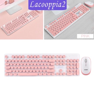 [LACOOPPIA2] N520 GHz teclado inalámbrico Punk sensación mecánica teclado y ratón conjunto de 104 teclas redondas para PC portátil