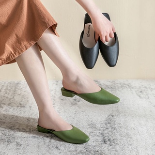 Baotou media zapatillas mujer exterior desgaste de fondo plano de tacón bajo un pedal perezoso sandalias y zapatillas fema 2021bfhf551.my