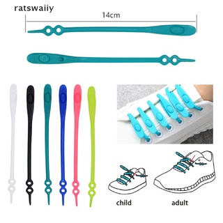Ratswaiiy 12pcs Lazy Silicone Shoelaces Round Elastic Shoe Laces Special No Tie Rubber CL