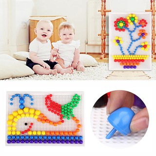 ZFXW 240 unids/Set mosaico imagen 3D rompecabezas juguetes niños rompecabezas compuesto hongo uñas Kit educativo niños juguete regalo @MY