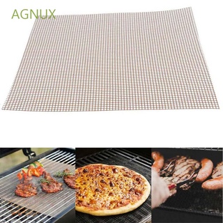 AGNUX Kitchen Tools BBQ Mats Non-stick Barbecue Sheet BBQ Accessories High Security Reusable Grid Shape 30*40cm BBQ Grill Mesh Mat for Outdoor Activities Grilling Mats/Multicolor