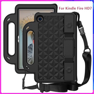 Funda para Amazon Kindle Fire HD7 EVA suave Tablet caso con correa de hombro ranura de bolígrafo titular para Kindle Fire HD 7 2015 2017