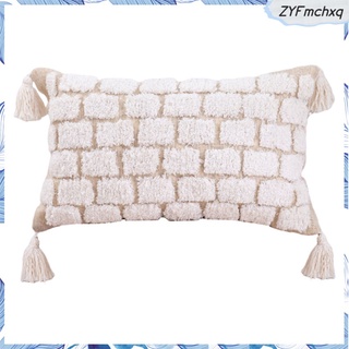 Boho Lumbar Throw Pillow Covers Tufted Accent Cushion Covers Living Room