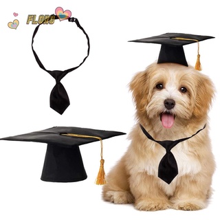 floro nueva mascota trajes de graduación académica gorra perro sombrero graduación corbata moda fiesta sombreros juguete cosplay fotografía ropas