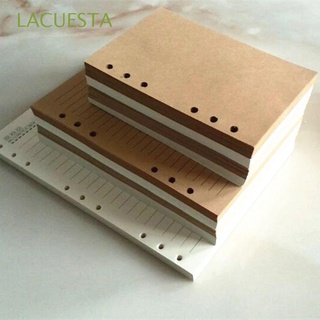 LACUESTA School Supplies Paper Refill Stationery Loose Leaf Inner Page Notebook Refill Office Paper Inner Core Students Kraft Paper White Line 80sheets Binder Inside Page