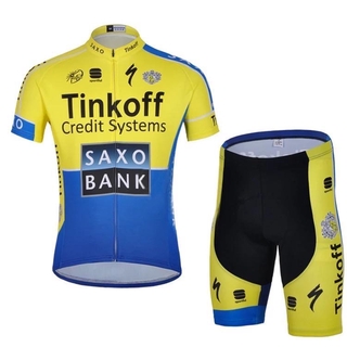 Venta de fábrica Tinkoff ciclismo Jersey set 2020 2021 nuevos pantalones babero MTB/Tink off bicicleta ciclismo pantalones cortos de secado y ventilación amarillo