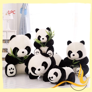 ONLY 9/10/12/16cm Regalo De Cumpleaños De Navidad Arrodillado Sentado Encantador Oso Niños Bebé Peluche Panda Animales De (1)