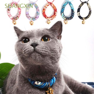 Lindo diseño japonés shangexin con campana Para gatito Cachorro Gato collar ajustable collar De mascotas/Multicolor