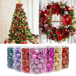 36 unids/set 4 cm colorido colgante bolas de navidad decoración de árbol de fiesta de navidad [jane eyre] (1)