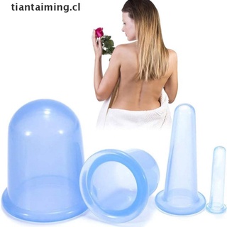 tiantaiming: 1 juego de copas de silicona anti celulitis al vacío, masaje, ventosas, cuerpo [cl]