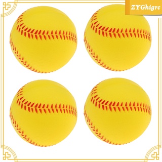 4x 9\\\\" bola animosa de béisbol para entrenamiento de bates de seguridad amarillo