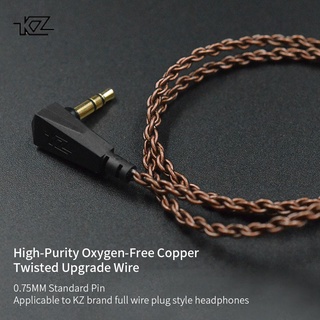 KZ ZS10 ZST EDX ZSNPRO In Ear Cable de auriculares OFC Twisted Cable de actualización KZ 2pin Cable