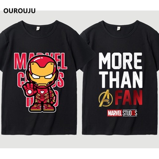 Ins vengadores 4 camiseta macho Marvel periférico Q versión Iron Man Thanos de manga corta estudiante pareja servicio de clase personalización