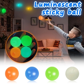 Bola de techo luminosa pegajosa de Squash para alivio del estrés, bola de Squash, juguete de descompresión, objetivo pegajoso, bola de techo (3)