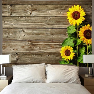 Tapiz de pared de girasol para colgar en la pared, tapiz psicodélico, decoración para habitación