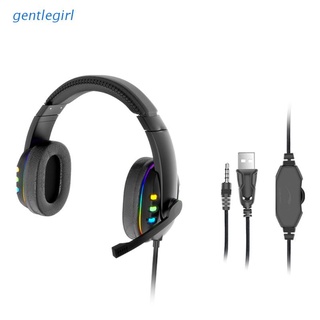 auriculares suaves para juegos con micrófono led rgb luz 7.1 sonido envolvente estéreo