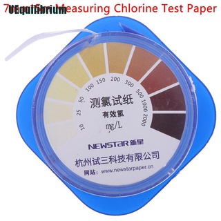 [Uequilibrium] 1 rollo de tiras de papel de prueba de cloro rango 10-2000mg/lppm Color Chart agua de limpieza