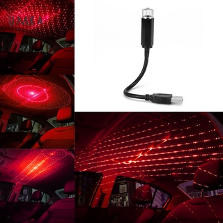 Sl luz ambiental USB 360 grados giratorio Metal Interior estrellado proyector para coche