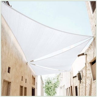 420D toldos blancos parasol vela tela impermeable Oxford jardín triángulo parasol 98% protección UV toldo al aire libre