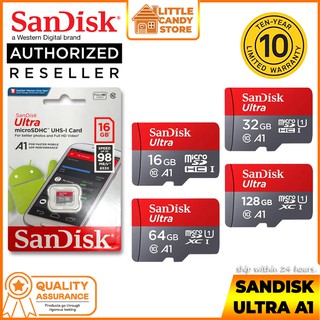100% SanDisk Ultra A1 (128 gb/64 gb/32 gb/16 gb) tarjeta de memoria Micro SD 120MB/s clase 10 SDHC SDXC UHS-I SDSQUAR/SDSQUA4