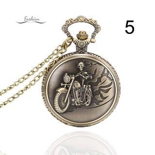 Dc tiktok moda hombres mujeres reloj de bolsillo de aleación abierta hueco tallado Vintage Unisex collar colgante cadena reloj