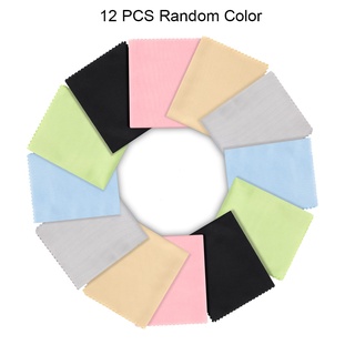 Paquete De 12 Paños De Limpieza De Microfibra Color Aleatorio-Limpia Lentes , Gafas , Pantallas , Cámaras , Teléfono Celular