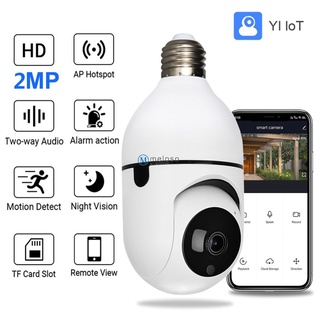 2mp E27 lámpara Wifi cámara De visión nocturna PTZ HD Two-Way like Baby Monitor De seguimiento Automático Para casa seguridad yidb meloso