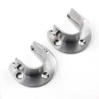 Bracket Pipe Rail Silver Support Wardrobe Rod End Clothes High quality