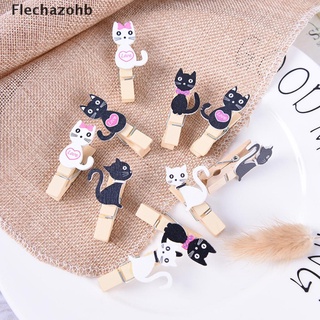 [flechazohb] 10 clips de madera para gatos con cuerda de cáñamo mini clip de papel para estudiantes herramientas de bricolaje caliente