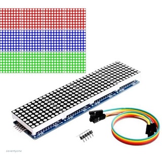 ~ Max7219 4 en 1 LED pantalla de punto matriz microcontrolador MCU módulo de Control con línea 5P azul verde azul