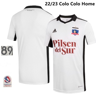 COLO 2022/2023 Camiseta De Fútbol Blanca En Casa Con Campeonato Nacional AFP Parche SOLARI Camisa