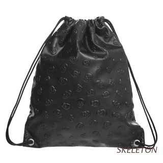 SKELETON New Unisex Bag Skull Drawstring Fashion Sport Travel Outdoor Backpack Bags (1)